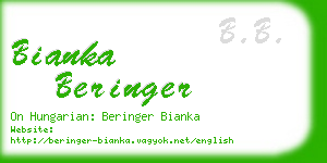 bianka beringer business card